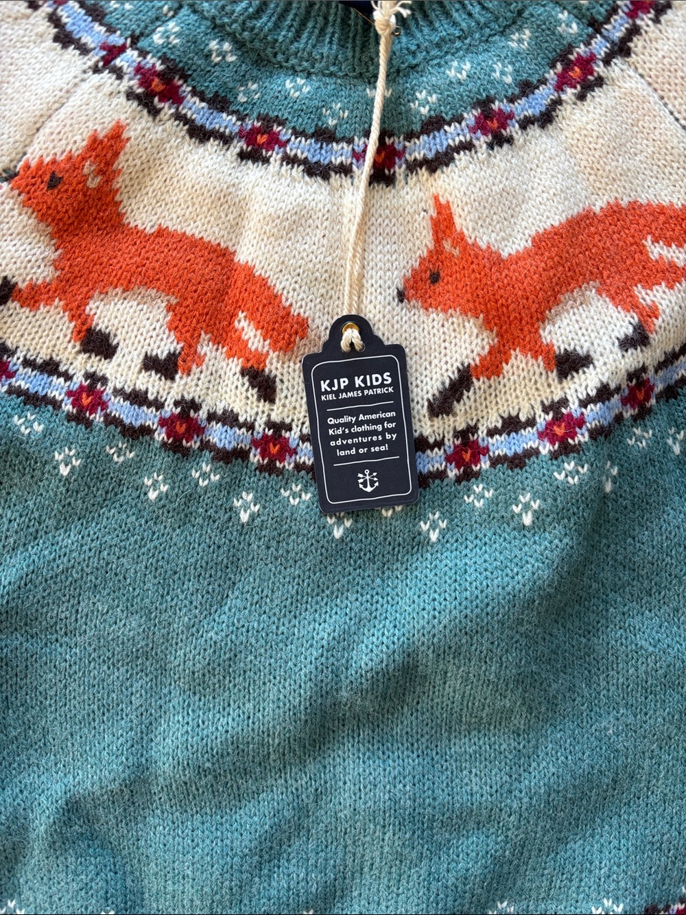 NWT KJP 5t fox fair isle intarsia sweater - Picture 4 of 7